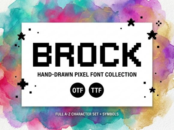 Brock: The Hand-Drawn Pixel Font with Retro Soul