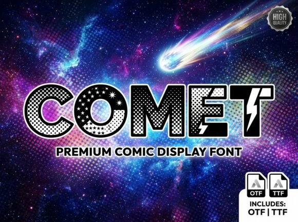 Comet: Igniting Pop-Art with Cosmic Comic Flair