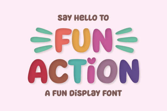 Fun Action: A Playful Display Font for Joyful Branding