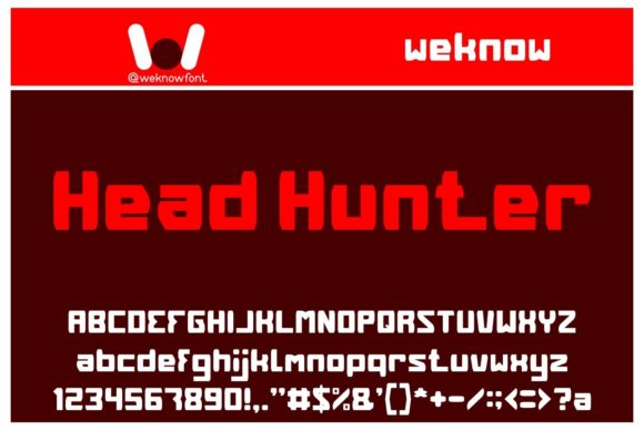 Head Hunter: A Display Font with Character