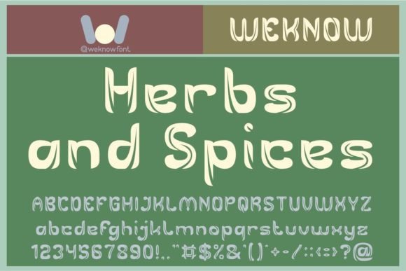 Herbs and Spices: A Display Font with Character