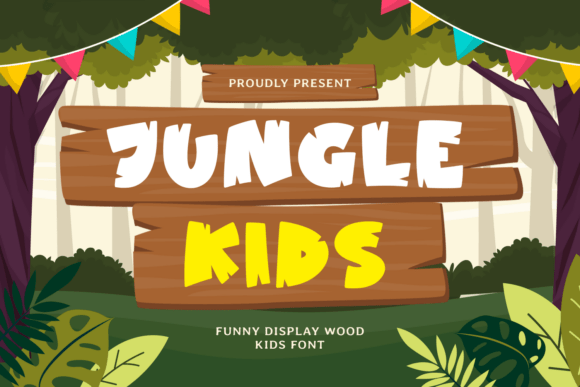 Jungle Kids: A Wood-Style Font for Adventure-Driven Design