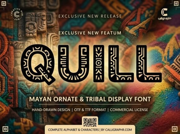 Quill: A Font Forged in Ancient Stone and Textile