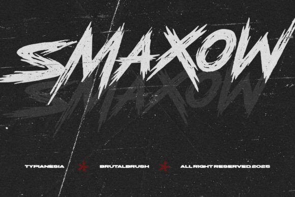 Smaxow: The Brutal Wild Brush Font for Bold Design